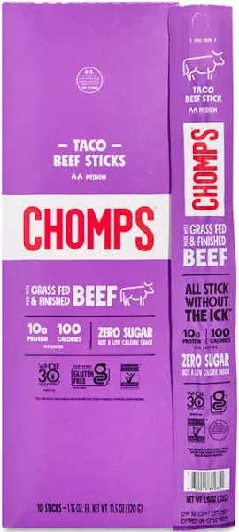 Chomps Grass-Fed Beef Sticks