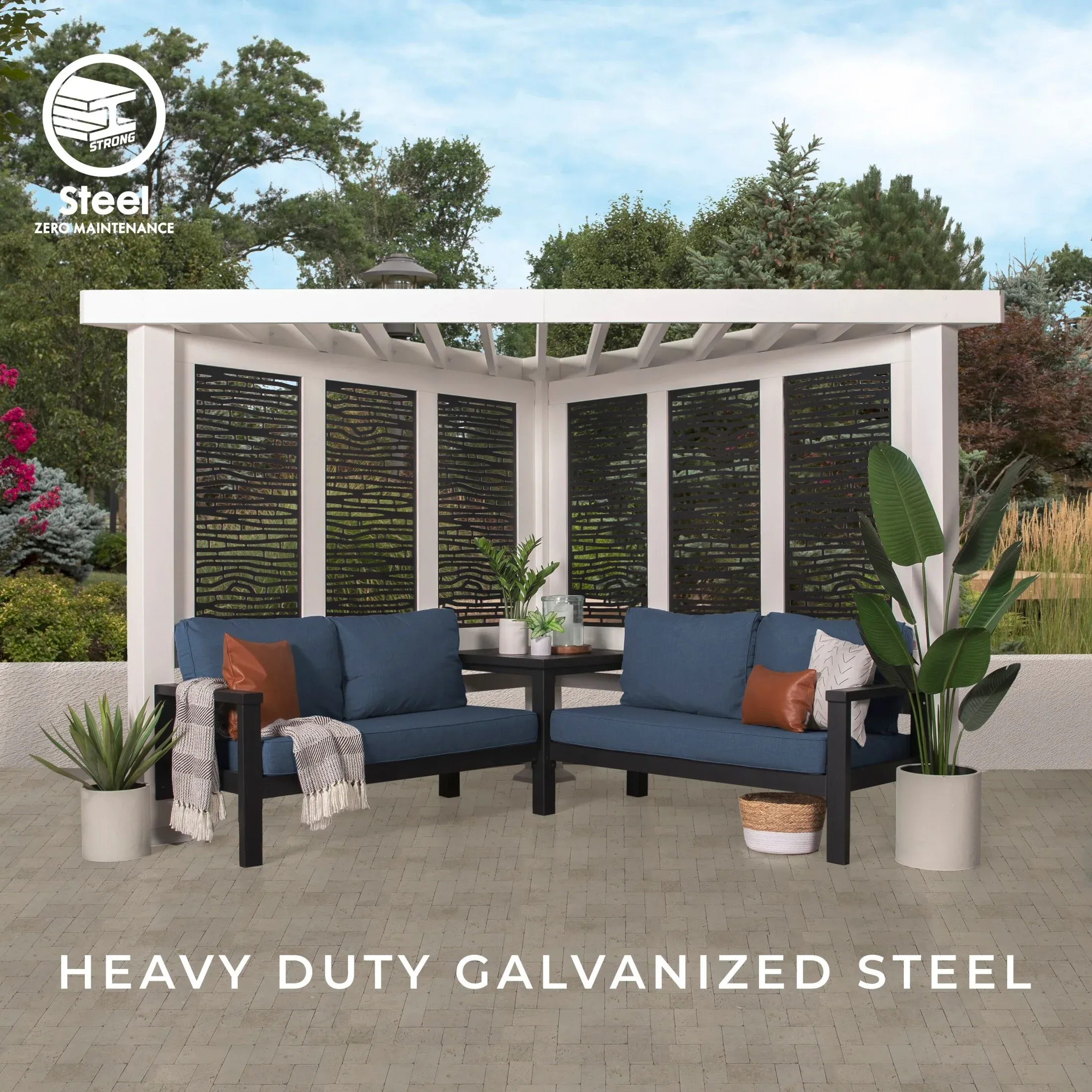 Backyard Discovery Ridgedale Modern Steel Cabana Pergola