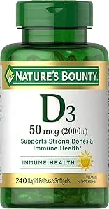 240-Count Nature's Bounty Vitamin D3 2000 IU Rapid Release Softgels $5.45 w/ S&S + Free Shipping w/ Prime or on $35