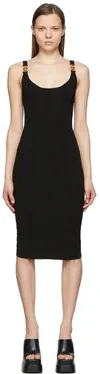 Medusa Head Detail Knitted Dress In Black