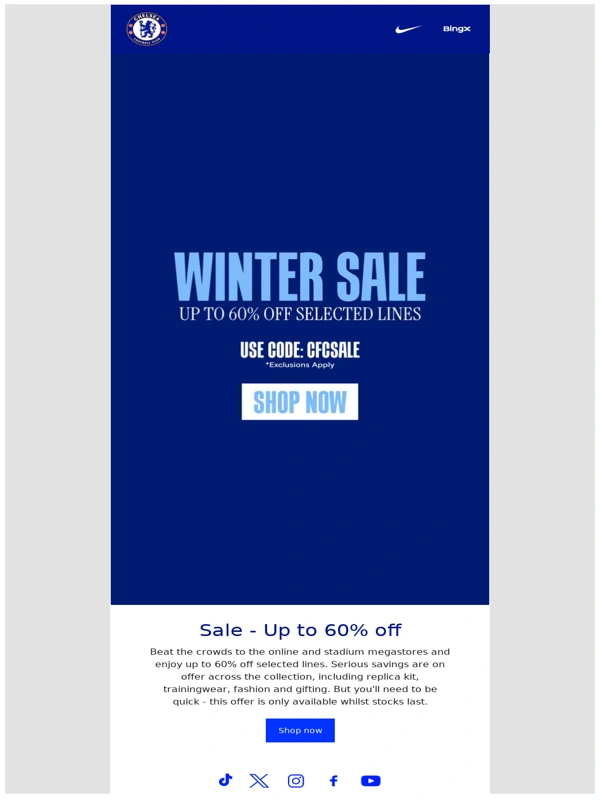 Nike - Sale - Up to 60% off