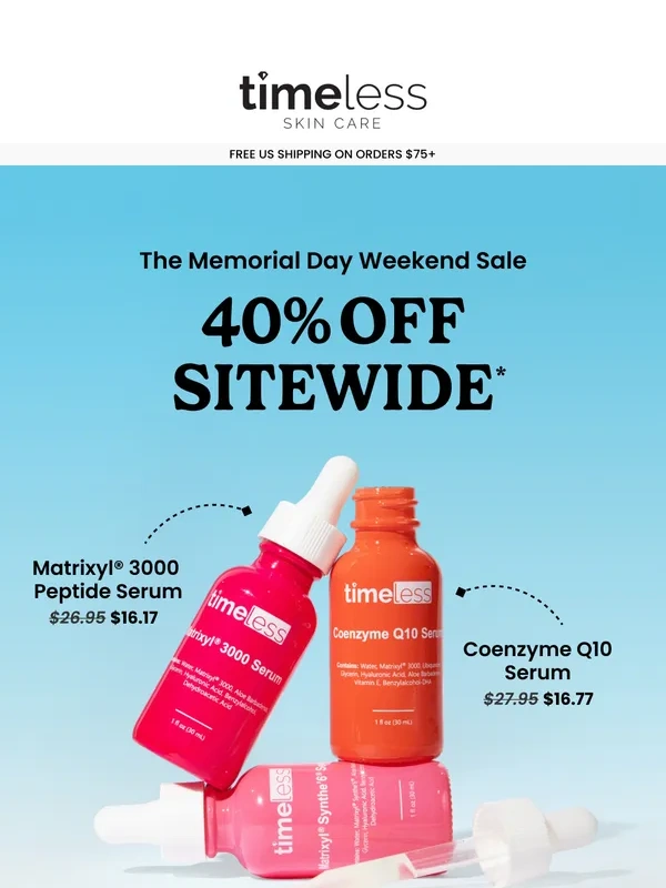 Timeless Skin Care - 40% OFF Award-Winning Skincare!