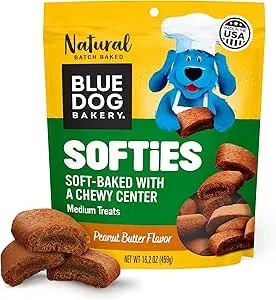 Amazon.com : Blue Dog Bakery Natural Dog Treats, Softies, Peanut Butter Flavor, 16.2oz Bag, 1 Bag : Pet Supplies $3.97