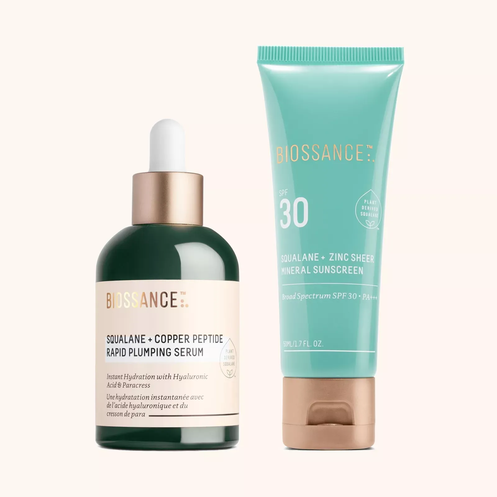 Biossance Plump + Protect Summer Skin Duo