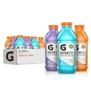 Gatorade Gatorlyte Electrolyte Beverage, Variety Pack 2.0, 20 Fl Oz (Pack of 12)
