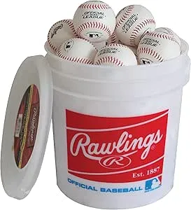 Rawlings Official League Recreational Grade Baseballs, Bucket of 24, OLB3BUCK24