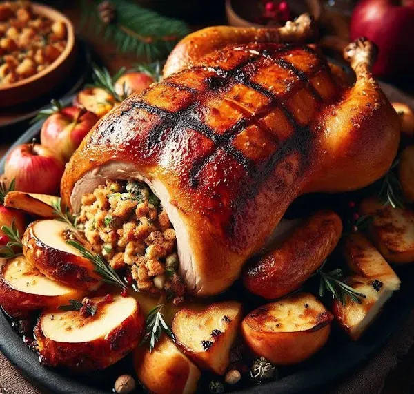 La Boucherie Whole Stuffed Duck with Jalapeno Cornbread