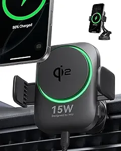 INIU Magnetic Car Mount Charger 15W with Cooling Fan