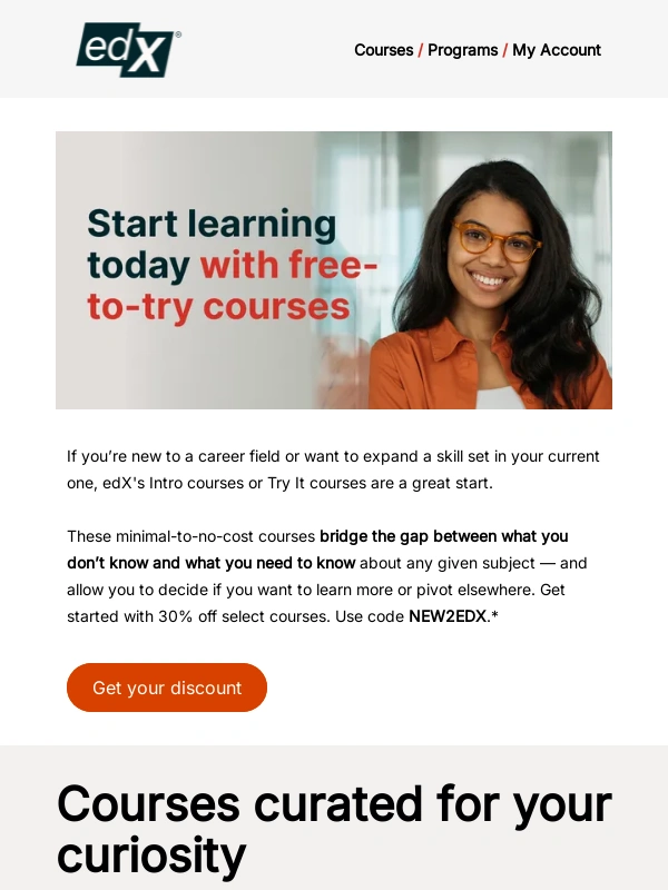 edX - Start your learning journey with free-to-try courses