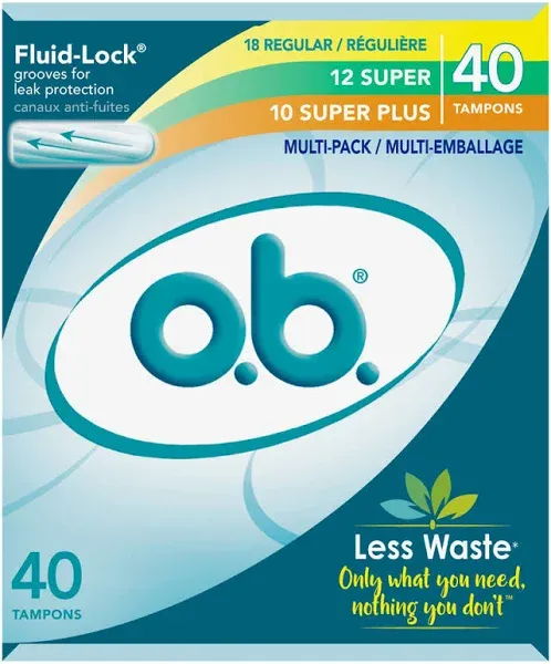 O.B. Tampons Multi-Pack 40 Ct