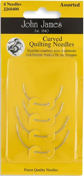 Curved Between Quilting Needles/Assorted Sized 4ct
