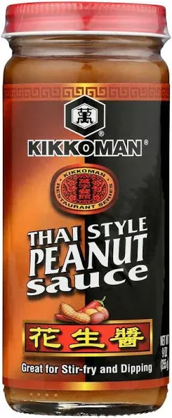 KIKKOMAN Restaurant Series Peanut Sauce Thai Style 9 oz