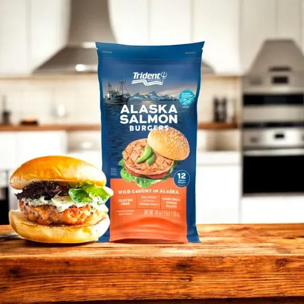 Trident Seafoods Alaskan Salmon Burgers