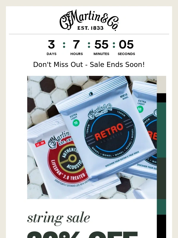 Martin Guitar - Last Chance: Save 20% off Strings