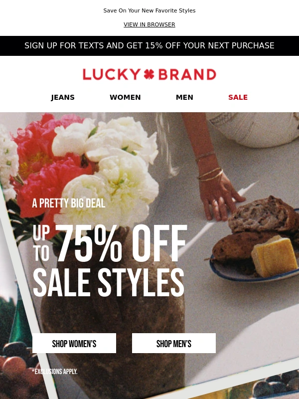 Lucky Brand - BIG Sale Inside! Up To 75% Off