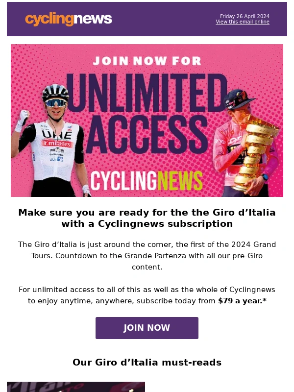Cycling Weekly - Count down to the Giro d’Italia with Cyclingnews