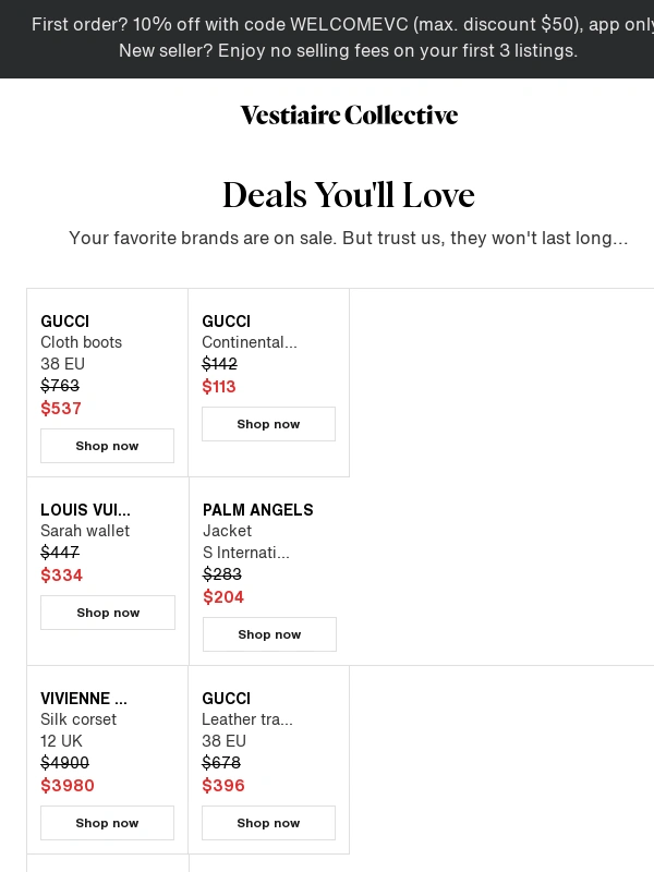 Vestiaire Collective - Just Reduced: Gucci & More