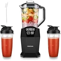 liebe&lecker Liebe & Lecker Personal Smoothie Blender with two 28-oz To-go Cups & Spout Lids (Black)