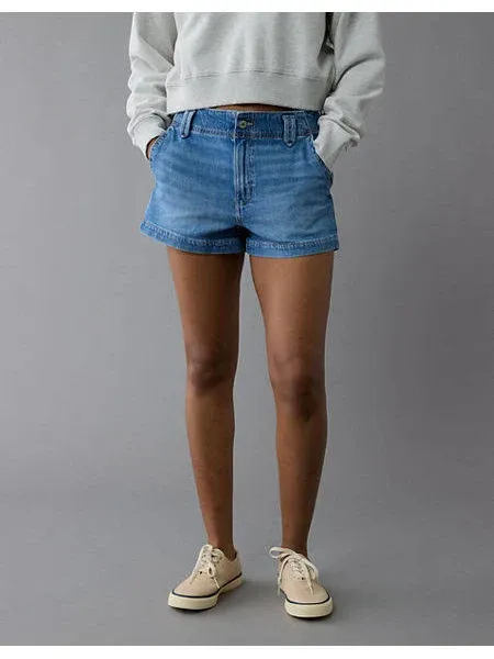 Ae Stretch Denim Mom Shorts