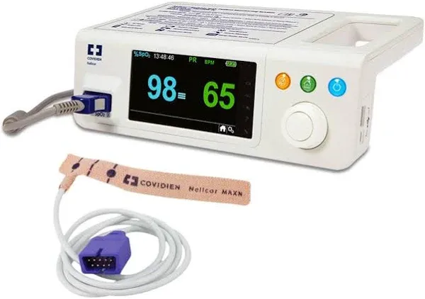 Covidien / Medtronic Nellcor Bedside SpO2 Patient Monitor w/ Neonatal & Adult O2 Sensor - Sterile PM100N-MAXN