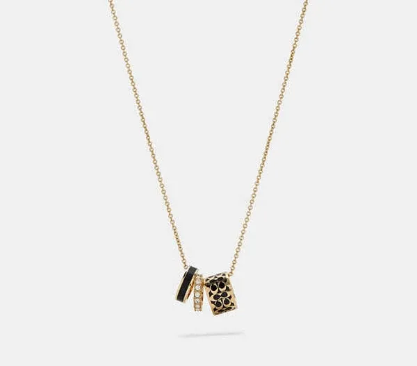Coach Women's Signature Enamel Necklace