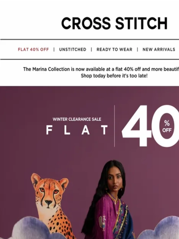 Cross Stitch - Ready To Wear Marina - Flat 40% off