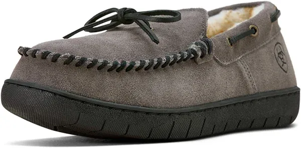 ARIAT Men's Harrison Genuine Suede Moccasin Slippers
