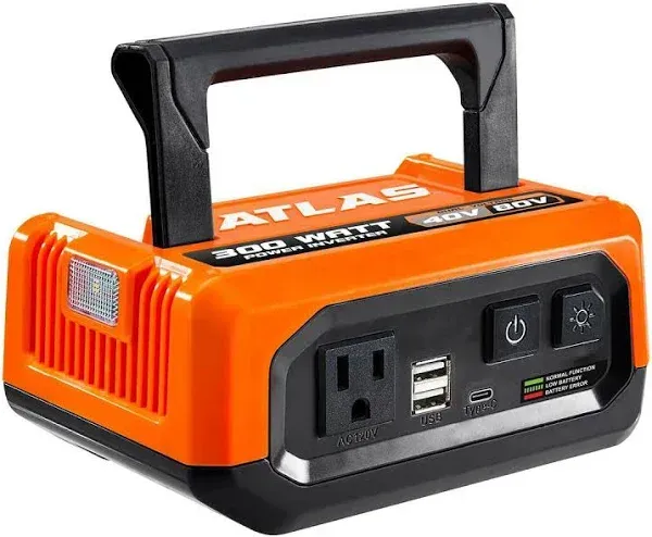 Atlas 40V and 80V 300 Watt Battery-Powered Inverter