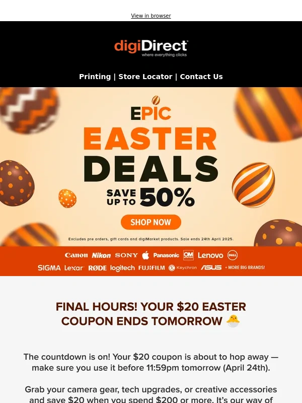 DigiDirect - ⏰ Don’t Miss Out – Your $20 Coupon Expires Tomorrow!