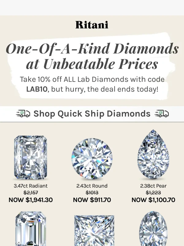 Ritani - Don’t Miss This Incredible Sale!