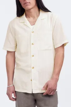 Madewell Easy Stripe Cotton Camp Shirt