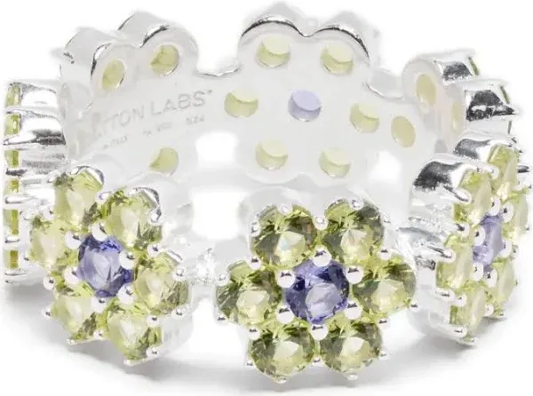 Hatton Labs Men's Sterling Silver Cubic Zirconia Bouquet Ring