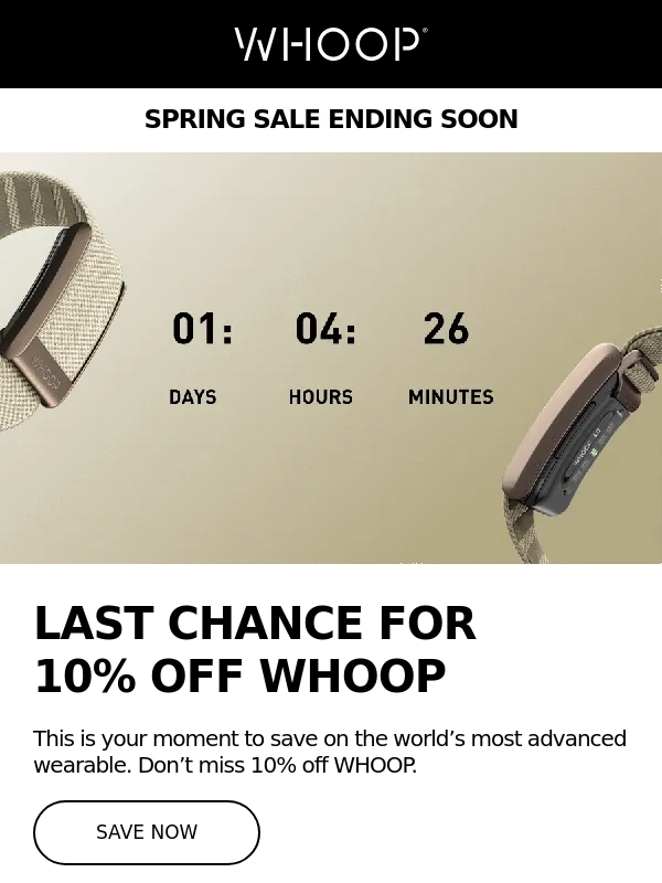 Whoop - Don’t miss the Spring Sale