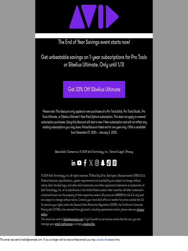 Avid - Last chance: Save now on creative tools!