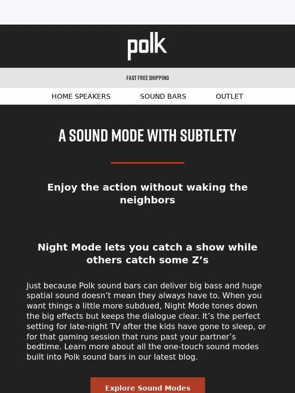 Polk Audio - Hear everything—but don’t wake the household—with Polk’s Night Mode