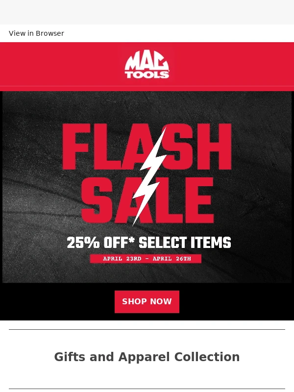 Mac Tools - FLASH SALE ⚡ 25% Off* Select Items