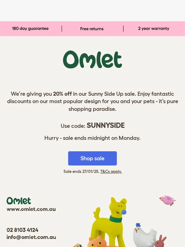 Omlet - Our Sunny Side Up sale is here ☀