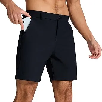 SNOWTEN Mens Classic Fit 7/9/11 Inch Golf Shorts Lightweight Long Stretch Hiking Short with 4 Pockets for Casual Work