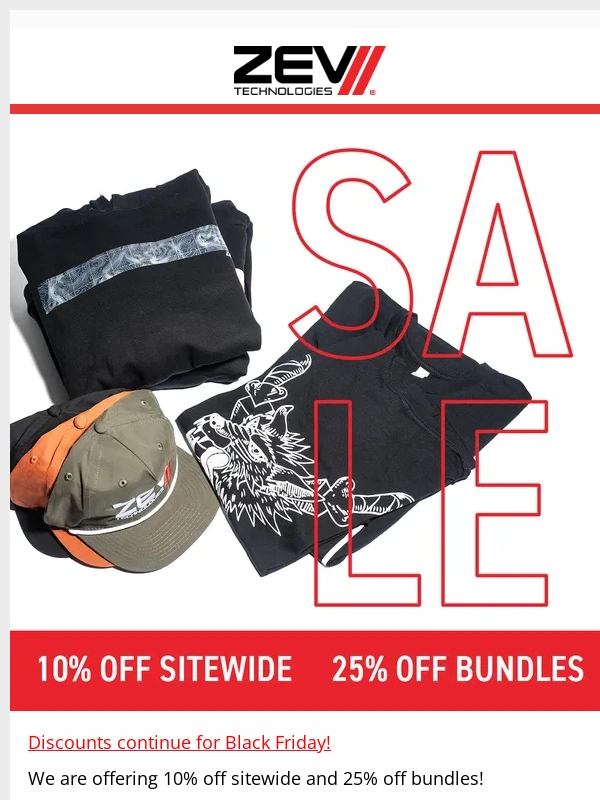 ZEV Technologies - Up your game for Black Friday!
