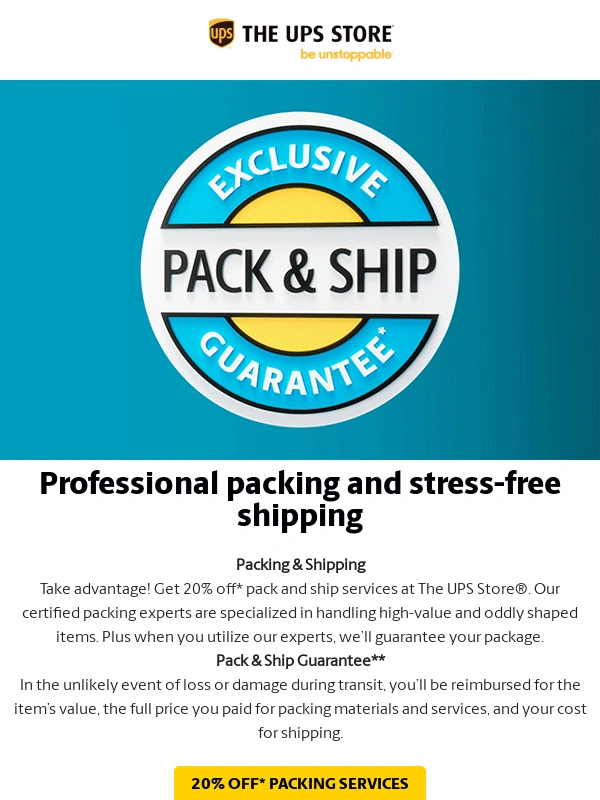 Ups Store - We Specialize in Packing Services