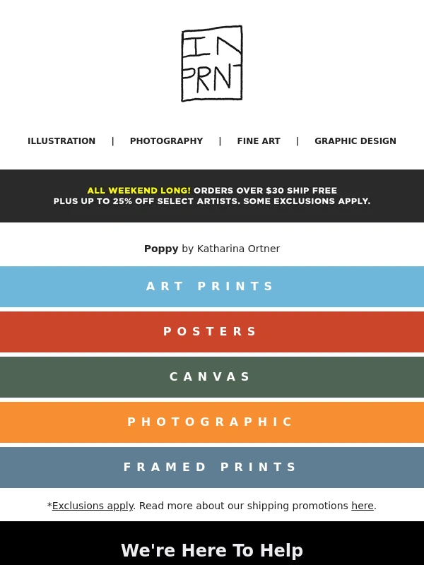 InPRNT - Free Shipping Is Back!