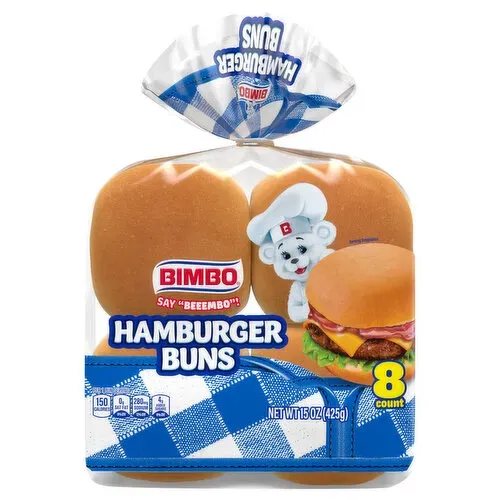 Bimbo Bread White Hamburger Buns