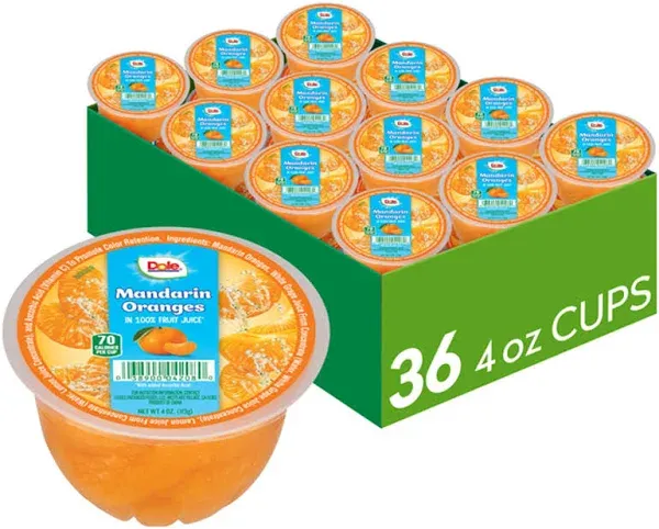 Dole Fruit Bowls Mandarin Oranges