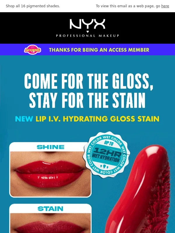 NYX Cosmetics - SPLASH INTO WET SHINE & STAIN ?