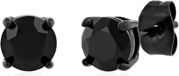 Stainless Steel Spinel Stud Earrings