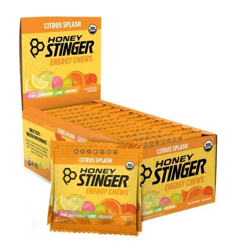 Honey Stinger Organic Energy Chews Citrus Splash Box of 12