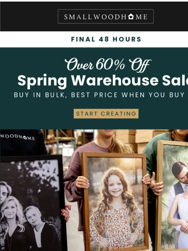 Smallwood Home - 48 HOURS LEFT! 60% OFF Spring Warehouse Sale ENDS SOON! ⌛