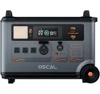 Blackview Oscal Powermax 3600 Rugged Power Station 3600Wh to 57600Wh LiFePO4 Battery Pack Power Bank with 14 Outlets 5 LED Light Modes Morse Code Portable Roller Power Backup for Emergency Communication Camping House Trolling - Only PM3600 Power Bank