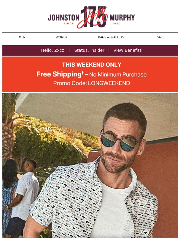 Johnston and Murphy - Buy 2,Save 20% + Free Shipping = Summer Savings
