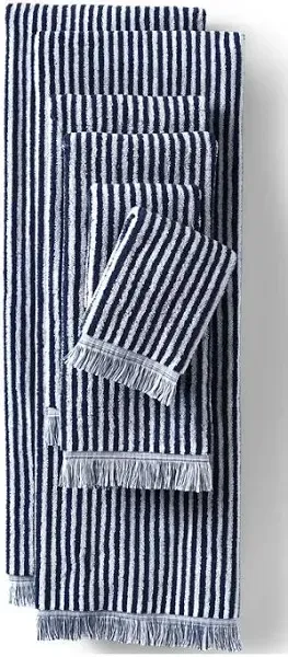 Lands' End Yarn-Dyed Stripe Hand Towel